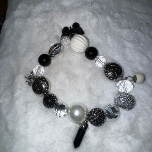 Black charm bracelet